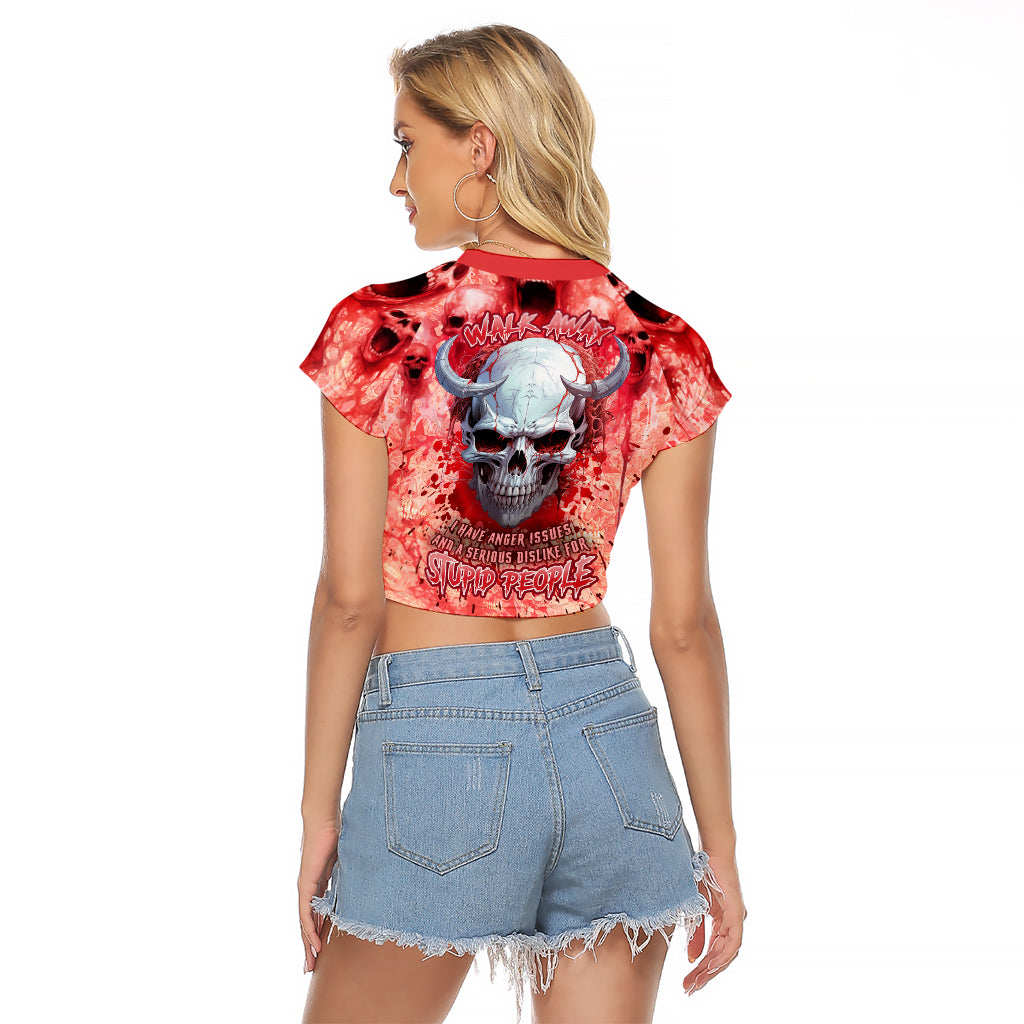 Walk Awax I Hace Anger Issues And A Serious Dislike For Stupid People Raglan Cropped T Shirt - Wonder Print Shop