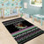Christmas Dachshund Angel Dog Area Rug Pink Green Tree Feather Pattern Design - Wonder Print Shop