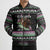 Christmas Dachshund Angel Dog Bomber Puffer Jacket Pink Green Tree Feather Pattern Design - Wonder Print Shop