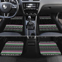 Christmas Dachshund Angel Dog Car Mats Pink Green Tree Feather Pattern Design - Wonder Print Shop