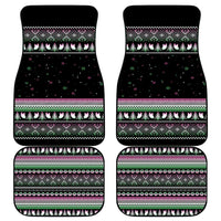 Christmas Dachshund Angel Dog Car Mats Pink Green Tree Feather Pattern Design - Wonder Print Shop