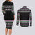 Christmas Dachshund Angel Dog Couples Matching Long Sleeve Bodycon Dress and Long Sleeve Button Shirt Pink Green Tree Feather Pattern Design - Wonder Print Shop