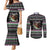 Christmas Dachshund Angel Dog Couples Matching Mermaid Dress and Long Sleeve Button Shirt Pink Green Tree Feather Pattern Design - Wonder Print Shop