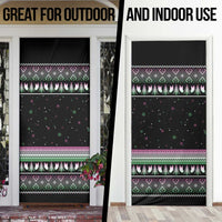 Christmas Dachshund Angel Dog Door Cover Pink Green Tree Feather Pattern Design - Wonder Print Shop