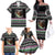 Christmas Dachshund Angel Dog Family Matching Off The Shoulder Long Sleeve Dress and Hawaiian Shirt Pink Green Tree Feather Pattern Design - Wonder Print Shop