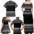 Christmas Dachshund Angel Dog Family Matching Off Shoulder Maxi Dress and Hawaiian Shirt Pink Green Tree Feather Pattern Design - Wonder Print Shop