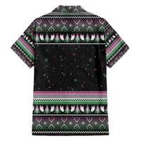 Christmas Dachshund Angel Dog Hawaiian Shirt Pink Green Tree Feather Pattern Design - Wonder Print Shop