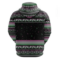 Christmas Dachshund Angel Dog Hoodie Pink Green Tree Feather Pattern Design - Wonder Print Shop