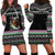 Christmas Dachshund Angel Dog Hoodie Dress Pink Green Tree Feather Pattern Design - Wonder Print Shop