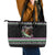 Christmas Dachshund Angel Dog Leather Tote Bag Pink Green Tree Feather Pattern Design - Wonder Print Shop