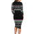Christmas Dachshund Angel Dog Long Sleeve Bodycon Dress Pink Green Tree Feather Pattern Design - Wonder Print Shop