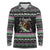 Christmas Dachshund Angel Dog Long Sleeve Polo Shirt Pink Green Tree Feather Pattern Design - Wonder Print Shop