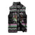 Christmas Dachshund Angel Dog Sleeveless Puffer Jacket Pink Green Tree Feather Pattern Design - Wonder Print Shop