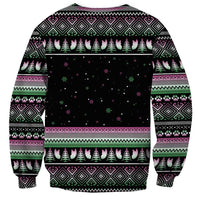 Christmas Dachshund Angel Dog Sweatshirt Pink Green Tree Feather Pattern Design - Wonder Print Shop