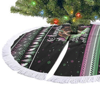 Christmas Dachshund Angel Dog Tree Skirt Pink Green Tree Feather Pattern Design - Wonder Print Shop