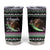 Christmas Dachshund Angel Dog Tumbler Cup Pink Green Tree Feather Pattern Design - Wonder Print Shop