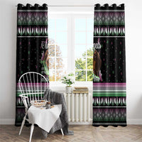 Christmas Dachshund Angel Dog Window Curtain Pink Green Tree Feather Pattern Design - Wonder Print Shop