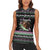 Christmas Dachshund Angel Dog Women Sleeveless Polo Shirt Pink Green Tree Feather Pattern Design - Wonder Print Shop