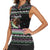 Christmas Dachshund Angel Dog Women Sleeveless Polo Shirt Pink Green Tree Feather Pattern Design - Wonder Print Shop