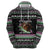 Christmas Dachshund Angel Dog Zip Hoodie Pink Green Tree Feather Pattern Design - Wonder Print Shop