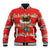 Funny Dachshund Dog Light Up Christmas Baseball Jacket Snowy Village Red Holiday Design - Wonder Print Shop