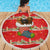 Funny Dachshund Dog Light Up Christmas Beach Blanket Snowy Village Red Holiday Design - Wonder Print Shop
