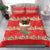 Funny Dachshund Dog Light Up Christmas Bedding Set Snowy Village Red Holiday Design - Wonder Print Shop