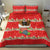 Funny Dachshund Dog Light Up Christmas Bedding Set Snowy Village Red Holiday Design - Wonder Print Shop
