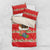 Funny Dachshund Dog Light Up Christmas Bedding Set Snowy Village Red Holiday Design - Wonder Print Shop