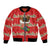 Funny Dachshund Dog Light Up Christmas Bomber Jacket Snowy Village Red Holiday Design - Wonder Print Shop