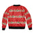 Funny Dachshund Dog Light Up Christmas Bomber Jacket Snowy Village Red Holiday Design - Wonder Print Shop