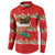 Funny Dachshund Dog Light Up Christmas Button Sweatshirt Snowy Village Red Holiday Design - Wonder Print Shop