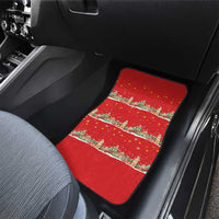 Funny Dachshund Dog Light Up Christmas Car Mats Snowy Village Red Holiday Design - Wonder Print Shop