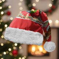 Funny Dachshund Dog Light Up Christmas Santa Hat Snowy Village Red Holiday Design - Wonder Print Shop