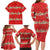 Funny Dachshund Dog Light Up Christmas Family Matching Long Sleeve Bodycon Dress and Hawaiian Shirt Snowy Village Red Holiday Design - Wonder Print Shop