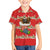 Funny Dachshund Dog Light Up Christmas Family Matching Off The Shoulder Long Sleeve Dress and Hawaiian Shirt Snowy Village Red Holiday Design - Wonder Print Shop