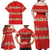 Funny Dachshund Dog Light Up Christmas Family Matching Off Shoulder Maxi Dress and Hawaiian Shirt Snowy Village Red Holiday Design - Wonder Print Shop