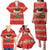 Funny Dachshund Dog Light Up Christmas Family Matching Puletasi and Hawaiian Shirt Snowy Village Red Holiday Design - Wonder Print Shop