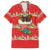 Funny Dachshund Dog Light Up Christmas Family Matching Puletasi and Hawaiian Shirt Snowy Village Red Holiday Design - Wonder Print Shop