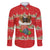 Funny Dachshund Dog Light Up Christmas Family Matching Puletasi and Hawaiian Shirt Snowy Village Red Holiday Design - Wonder Print Shop