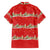 Funny Dachshund Dog Light Up Christmas Family Matching Short Sleeve Bodycon Dress and Hawaiian Shirt Snowy Village Red Holiday Design - Wonder Print Shop
