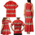 Funny Dachshund Dog Light Up Christmas Family Matching Tank Maxi Dress and Hawaiian Shirt Snowy Village Red Holiday Design - Wonder Print Shop