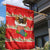 Funny Dachshund Dog Light Up Christmas Garden Flag Snowy Village Red Holiday Design - Wonder Print Shop