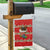 Funny Dachshund Dog Light Up Christmas Garden Flag Snowy Village Red Holiday Design - Wonder Print Shop