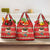 Funny Dachshund Dog Light Up Christmas Grocery Bag Snowy Village Red Holiday Design - Wonder Print Shop