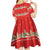 Funny Dachshund Dog Light Up Christmas Kid Short Sleeve Dress Snowy Village Red Holiday Design - Wonder Print Shop