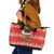 Funny Dachshund Dog Light Up Christmas Leather Tote Bag Snowy Village Red Holiday Design - Wonder Print Shop