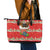 Funny Dachshund Dog Light Up Christmas Leather Tote Bag Snowy Village Red Holiday Design - Wonder Print Shop
