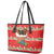 Funny Dachshund Dog Light Up Christmas Leather Tote Bag Snowy Village Red Holiday Design - Wonder Print Shop