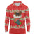 Funny Dachshund Dog Light Up Christmas Long Sleeve Polo Shirt Snowy Village Red Holiday Design - Wonder Print Shop